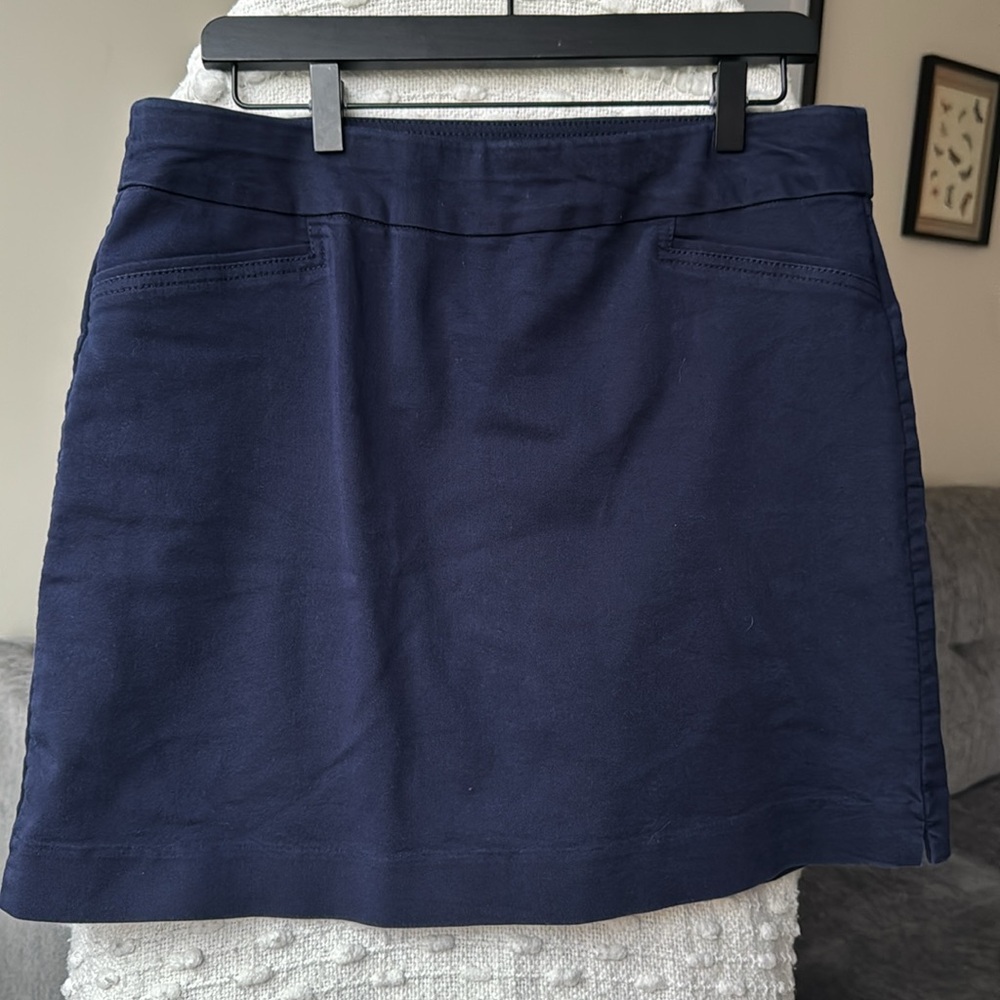 Navy mini skirt - size 12 with shorts